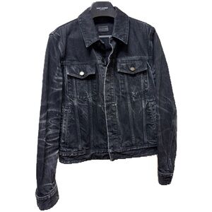 Saint Laurent Washed Black Denim Jacket